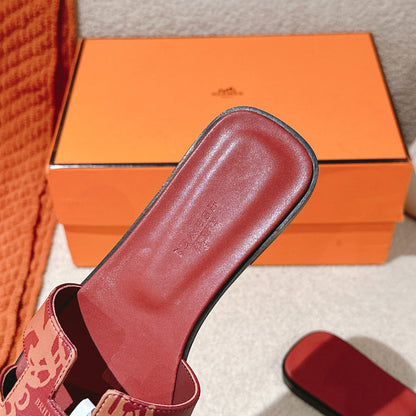 HM 3D Oran Sandals Red Calfskin 243966