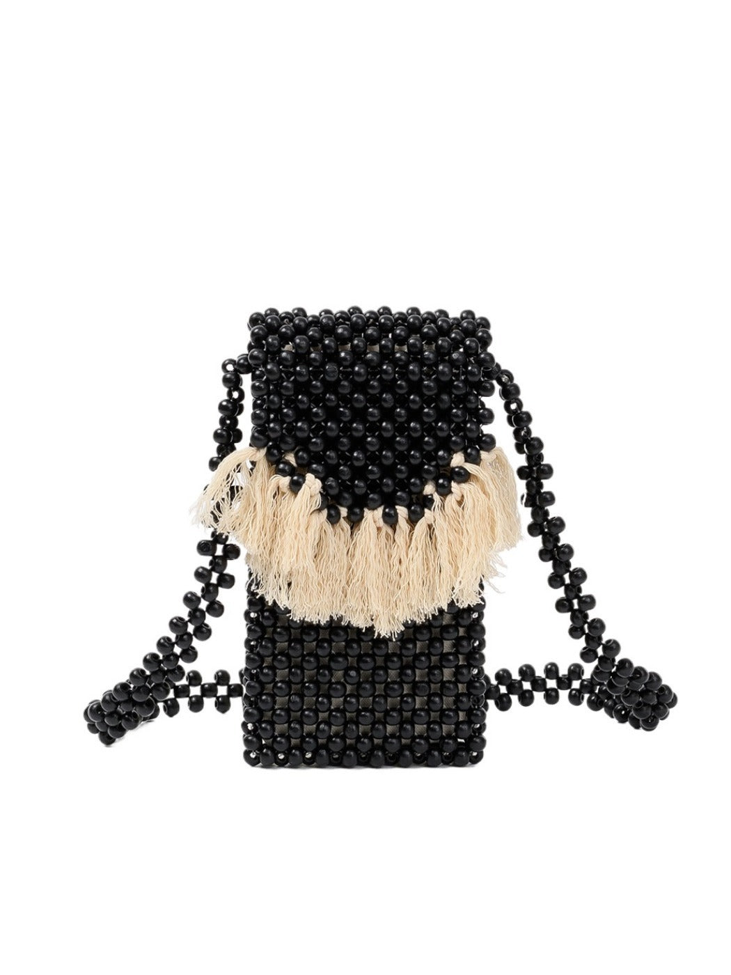 Cosbai - Beaded Woven Mini Crossbody Bag - Boho &amp; Charm
