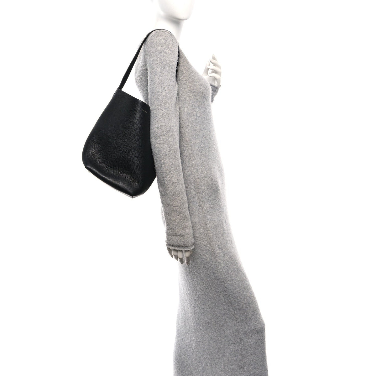 Grained Calfskin Medium N/S Park Tote Black