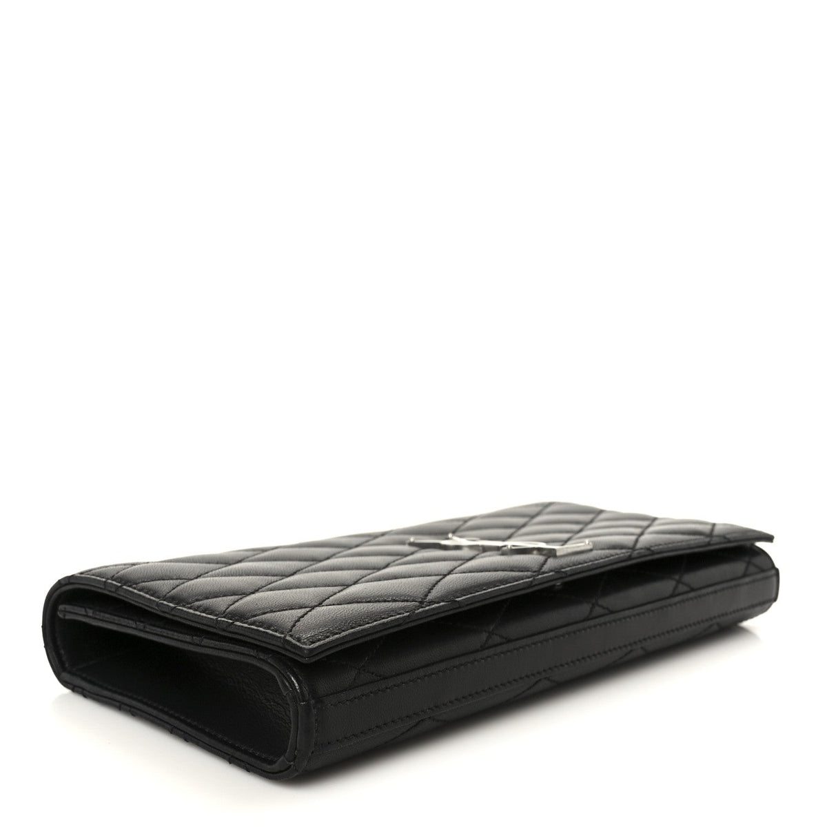 Lambskin Quilted Kate Clutch Black