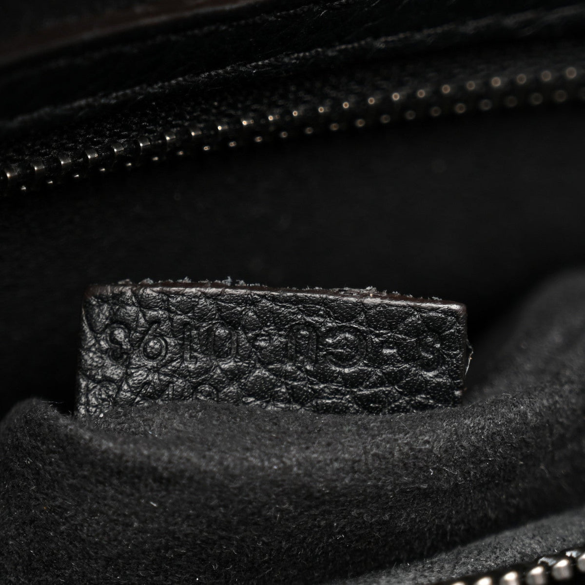 Drummed Calfskin Mini Luggage Black
