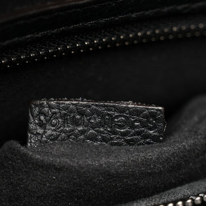 Drummed Calfskin Mini Luggage Black