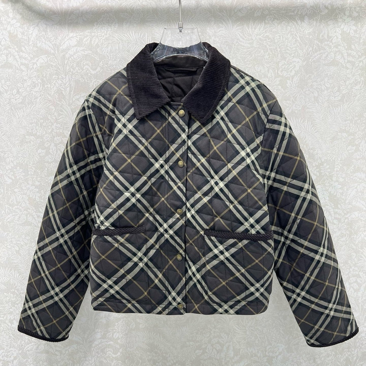 Burberry 25 Quilted Cropped Jacket Multicolor Cotton