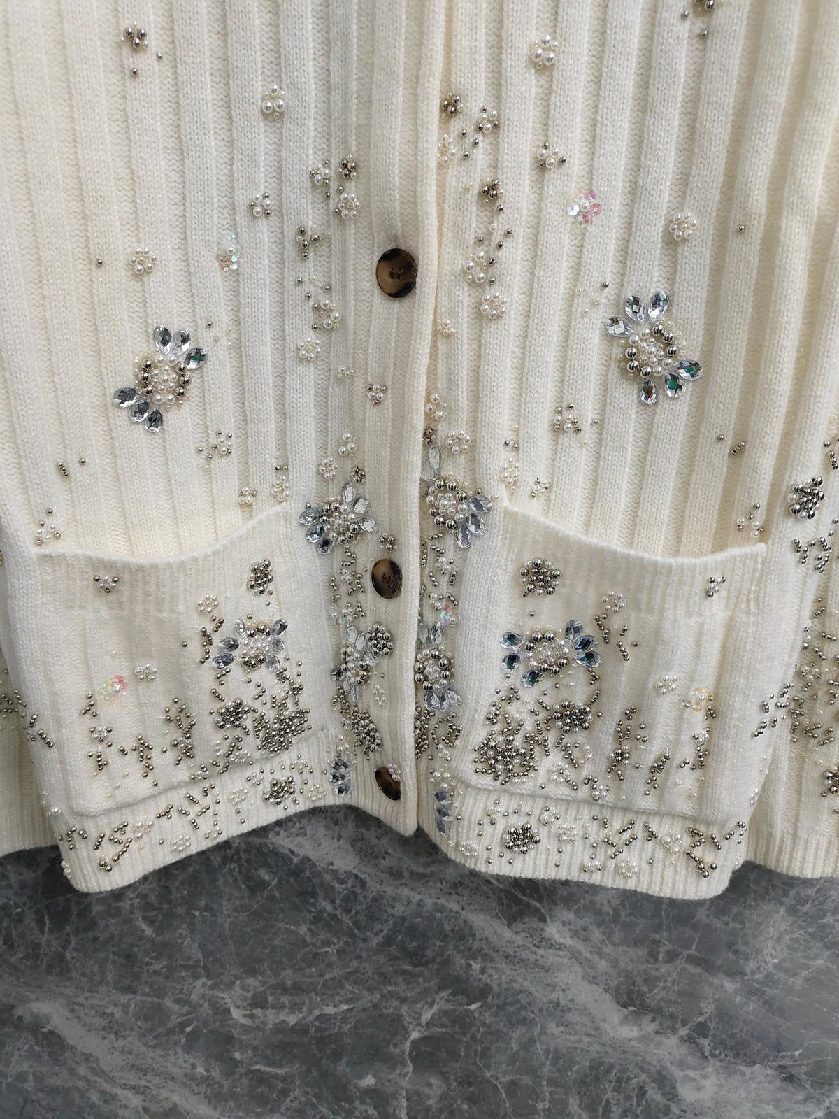 Gucci Cardigan Cream Wool Cashmere 289092