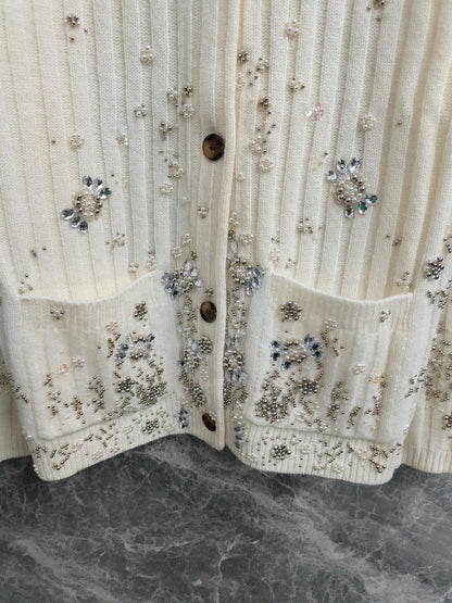 Gucci Cardigan Cream Wool Cashmere 289092