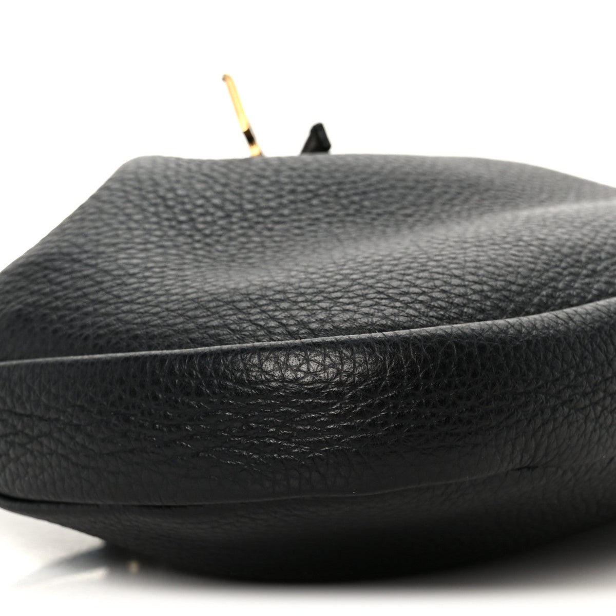 Grained Deerskin Paris VII Small Flat Hobo Black