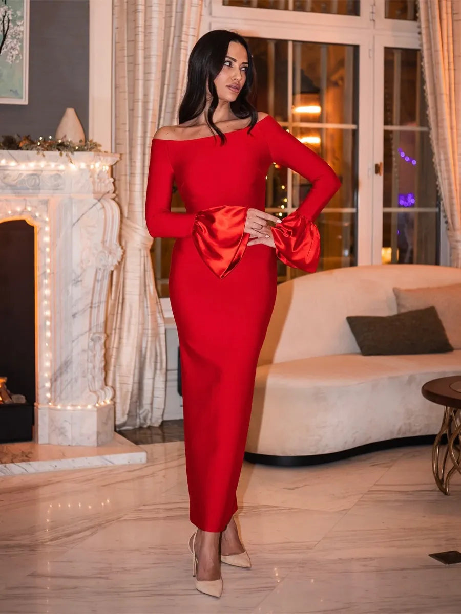 Iris Maxi Dress In Red