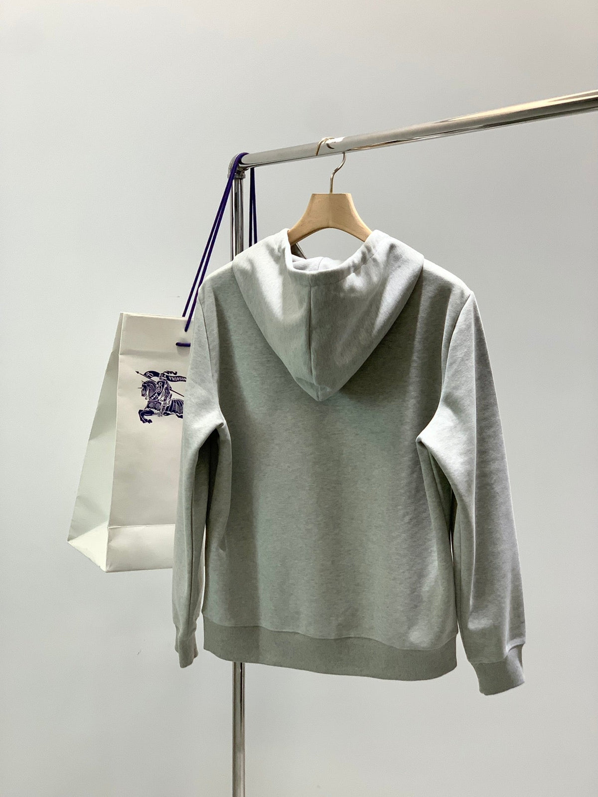 Burberry 25 Hooded Sweatshirt Gray Cotton