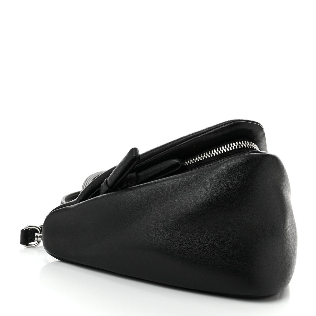 Nappa Padded Signaux Triangle Crossbody Black