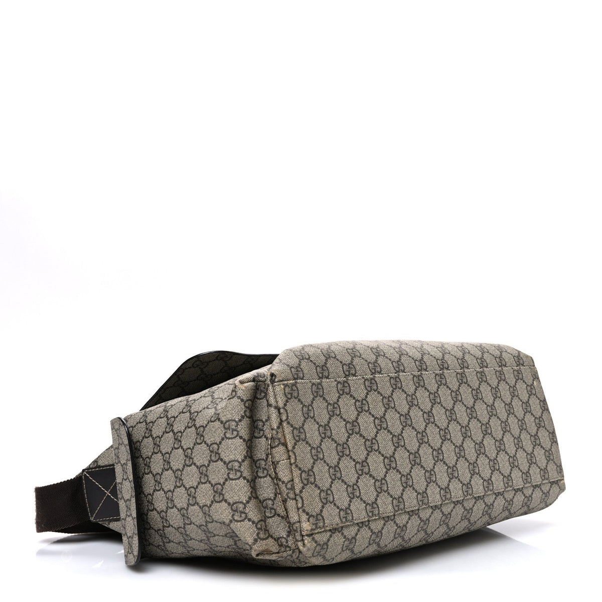 GG Plus Monogram Messenger Diaper Bag Dark Brown