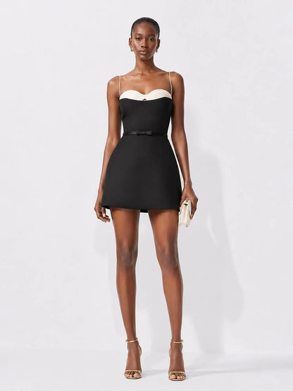 Nala Color-block Camisole Mini Dress