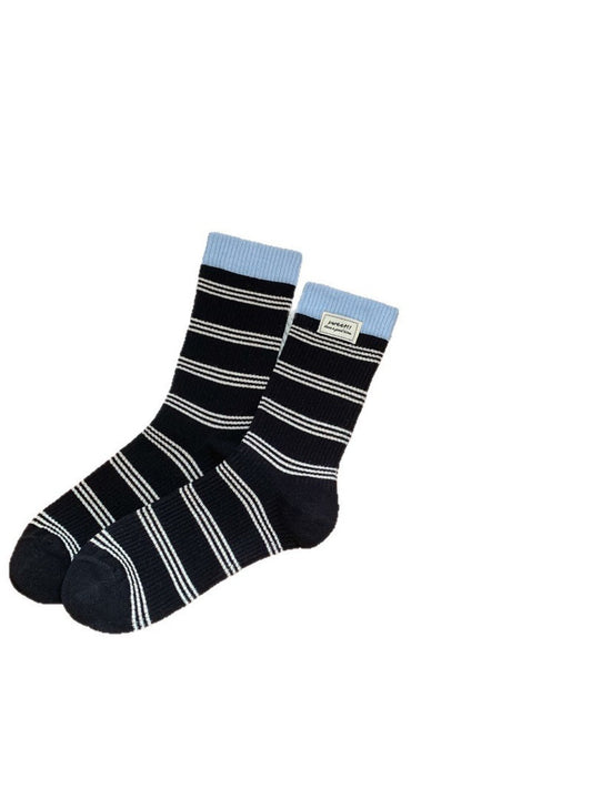 Rufia - Striped Breathable Mid-calf Socks for Women