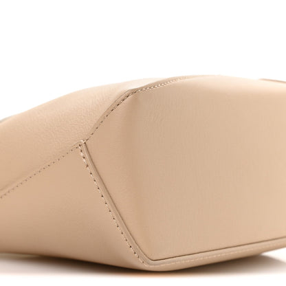 Calfskin Mini Puzzle Edge Bag Soft White Paper Craft