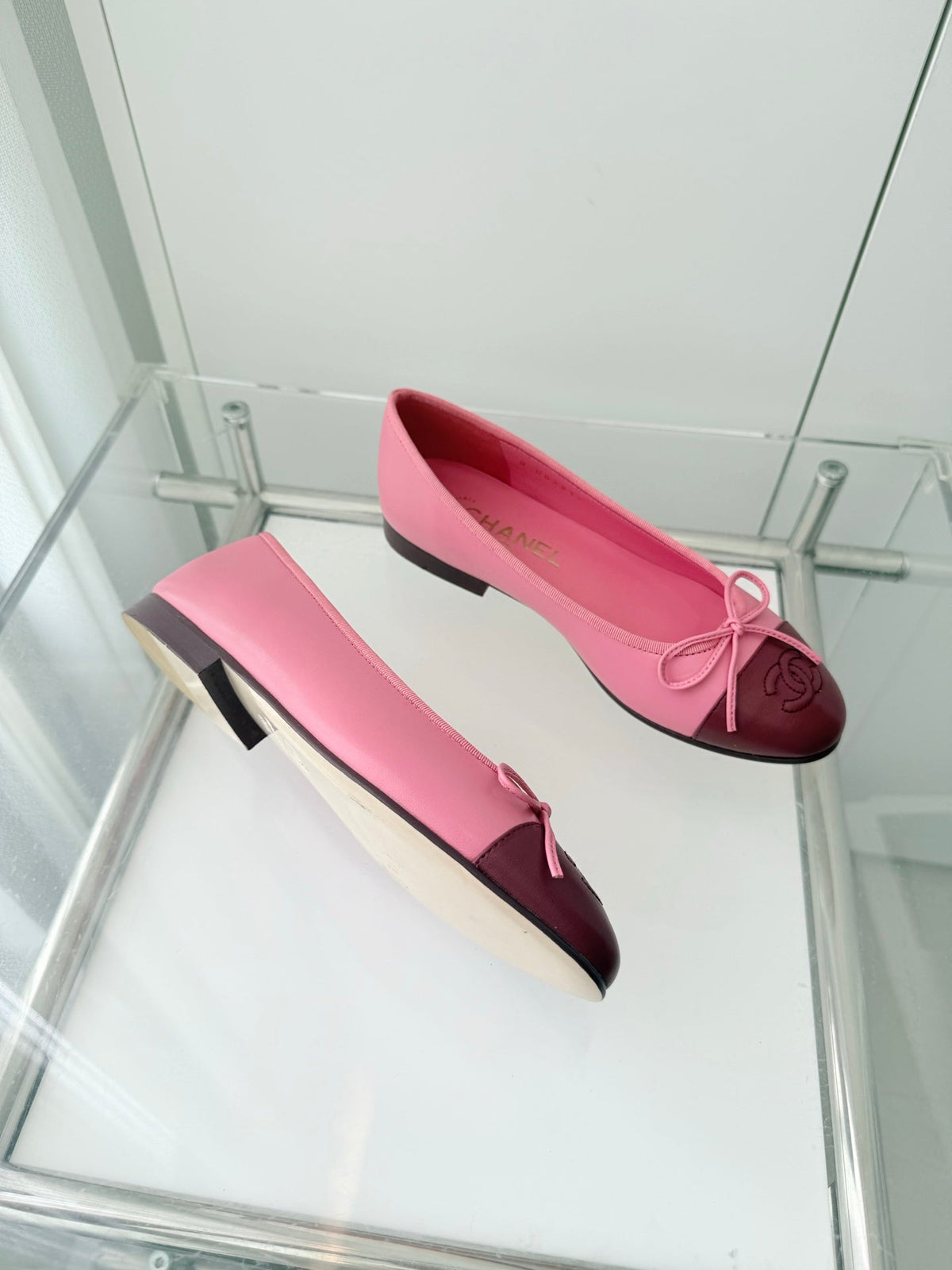 ballet flats pink mix burgundy  lambskin 566821
