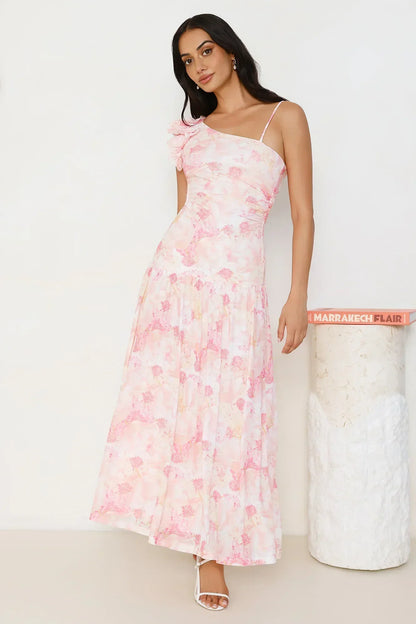 Chic Encounters Mesh Maxi Dress Print