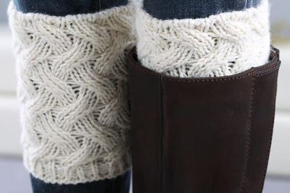 Christmas Boot Cuff Thick Short-Sleeved Thick Thick Bamboo Knit Wool Yarn Socks - 1