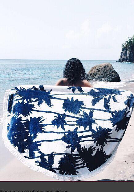 Hot Sale Tree Printed Fringed Beach Towel Sun Shawl Variety Scarf Yoga Cushion Mat