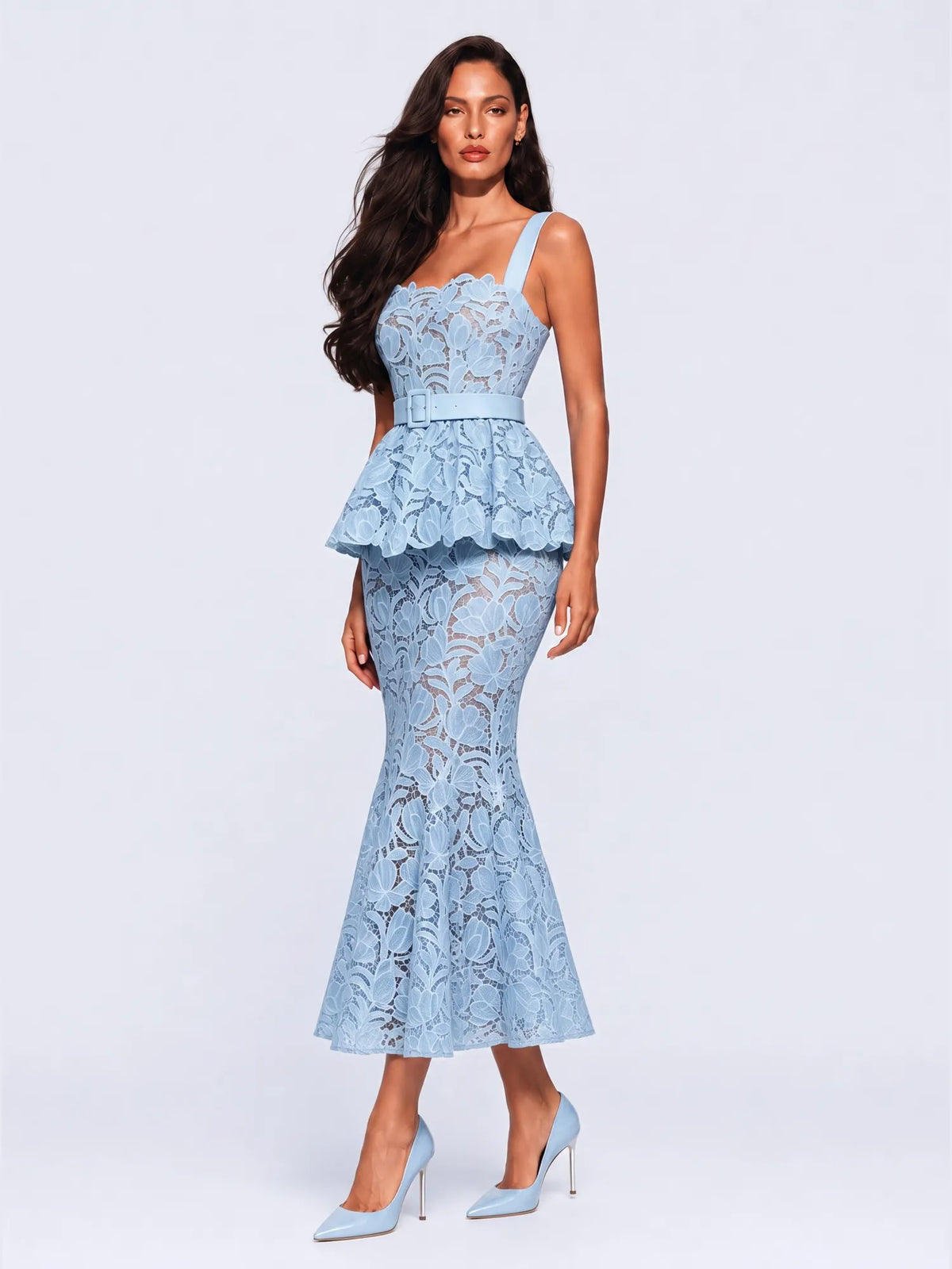 Giselle Cut Out Lace Camisole Maxi Dress
