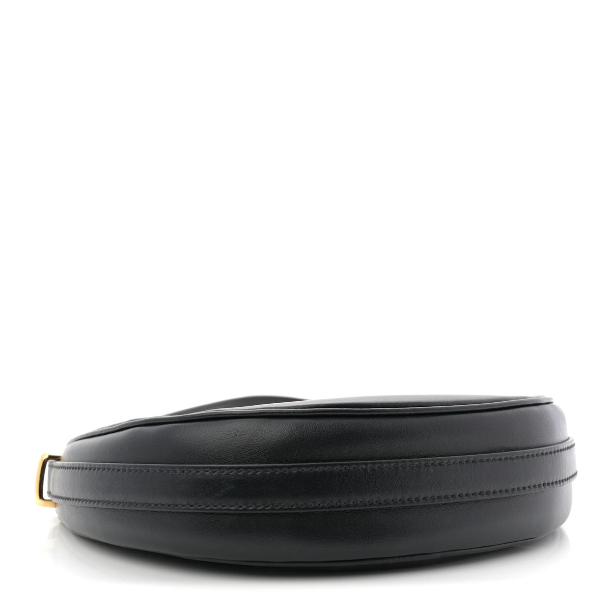 Soft Calfskin Arque Shoulder Bag Black