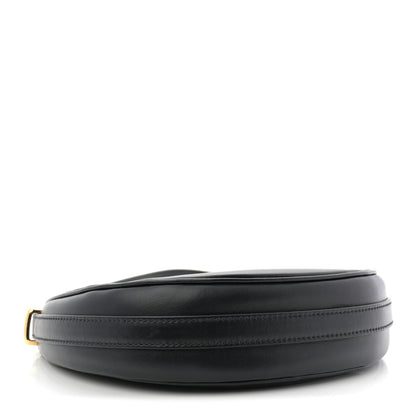 Soft Calfskin Arque Shoulder Bag Black