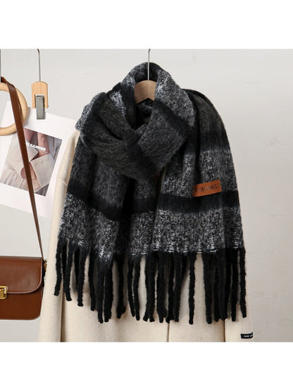 Sscarvii - Maillard Winter Tassel Scarf