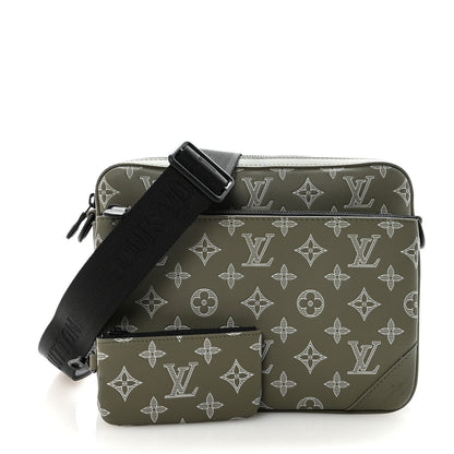 Monogram Shadow G65 Trio Messenger Olive Green