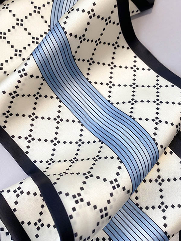 Leisure Fashion Geometry Simple Silk Scarf