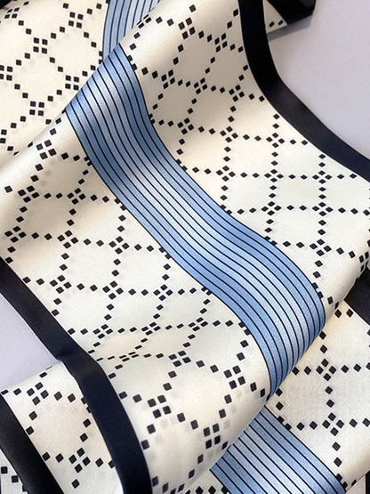 Leisure Fashion Geometry Simple Silk Scarf