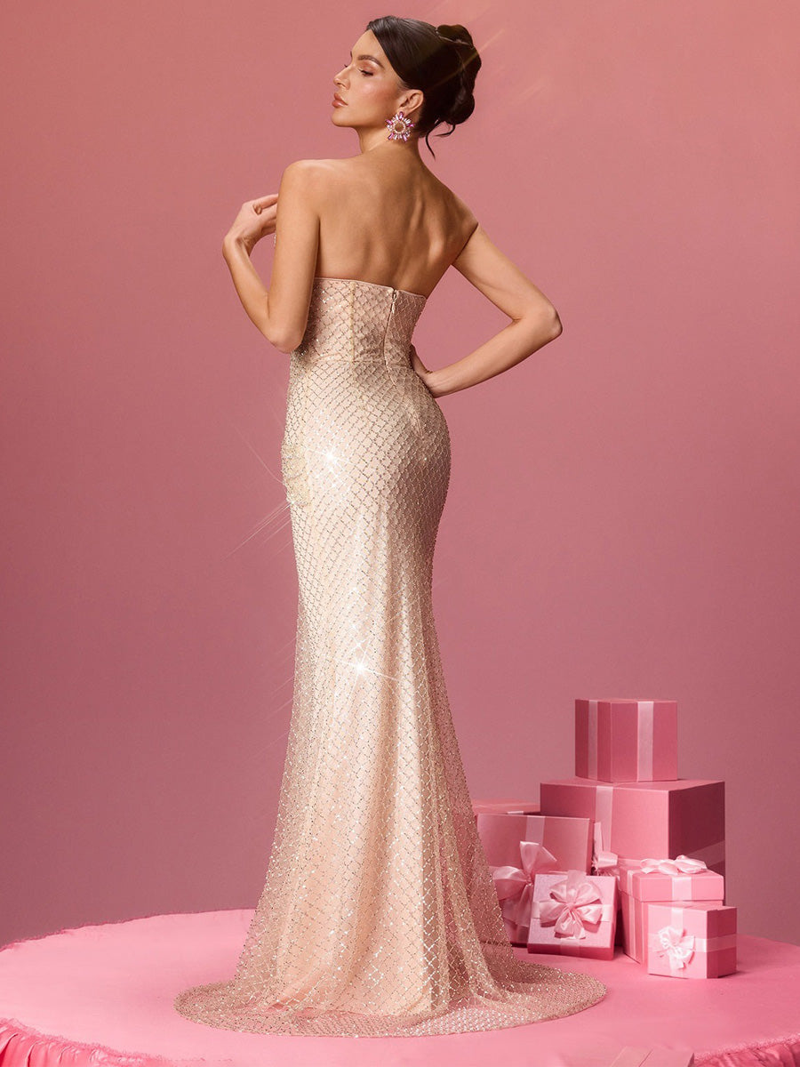 Ramona Strapless Sequin Maxi Dress