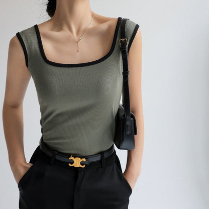 The Little Knitted Camisole With V Neck