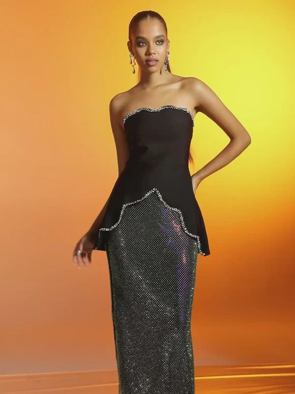 Reggie Rhinestone Bandage Skirt Set