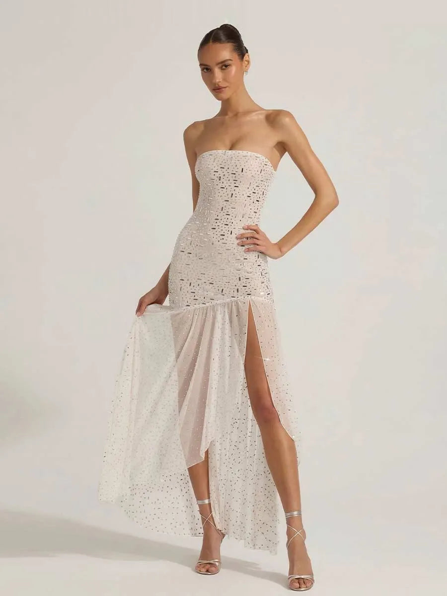 Adela Asymmetric Maxi Dress