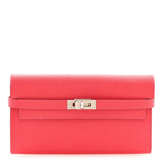 Epsom Kelly Longue Wallet Rose Jaipur