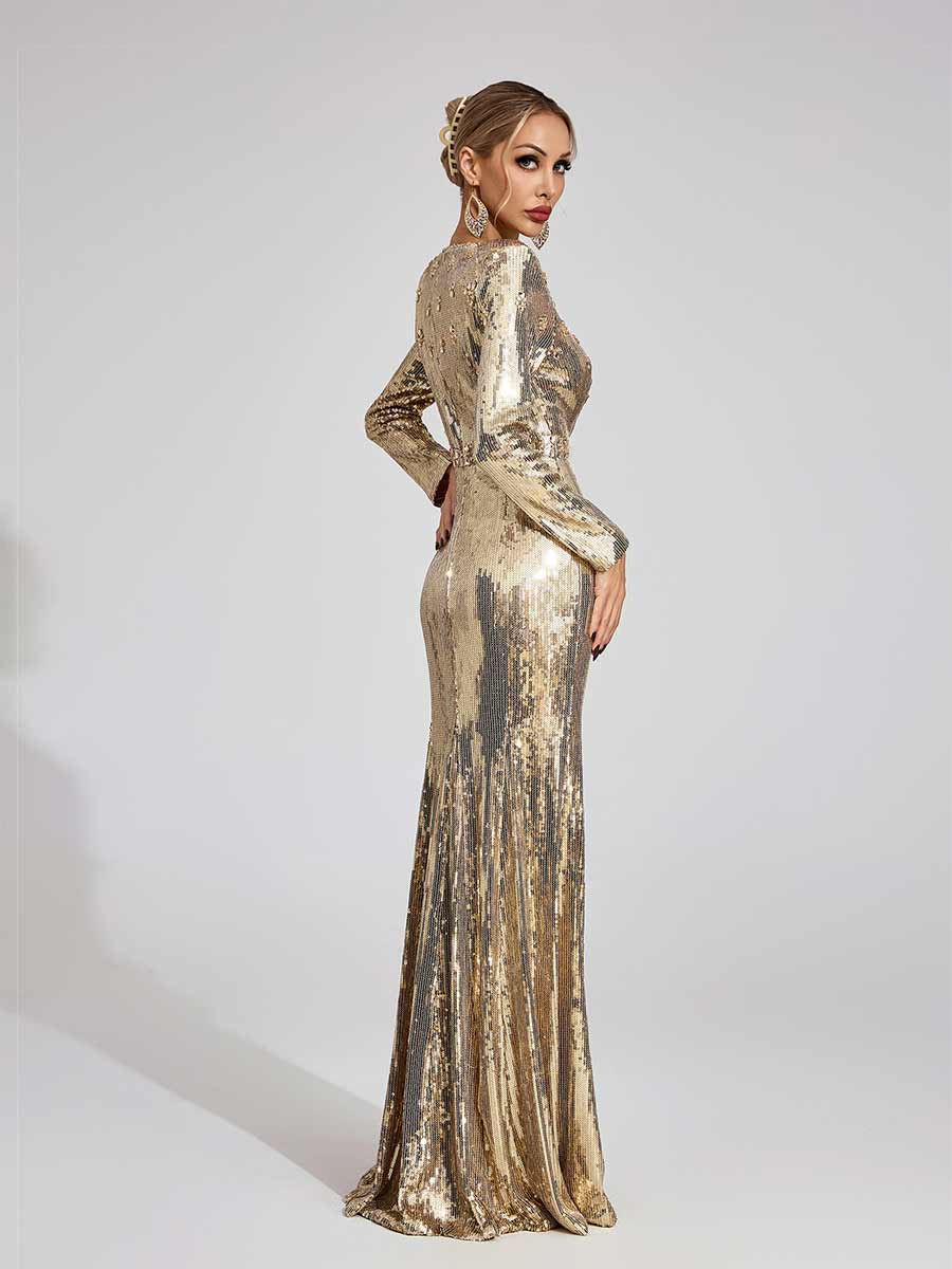 Alora Sequined Maxi Dress