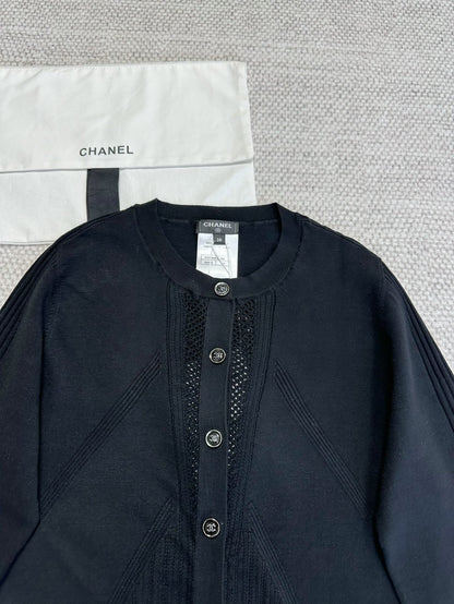 CC Cardigan In Black Wool Viscose