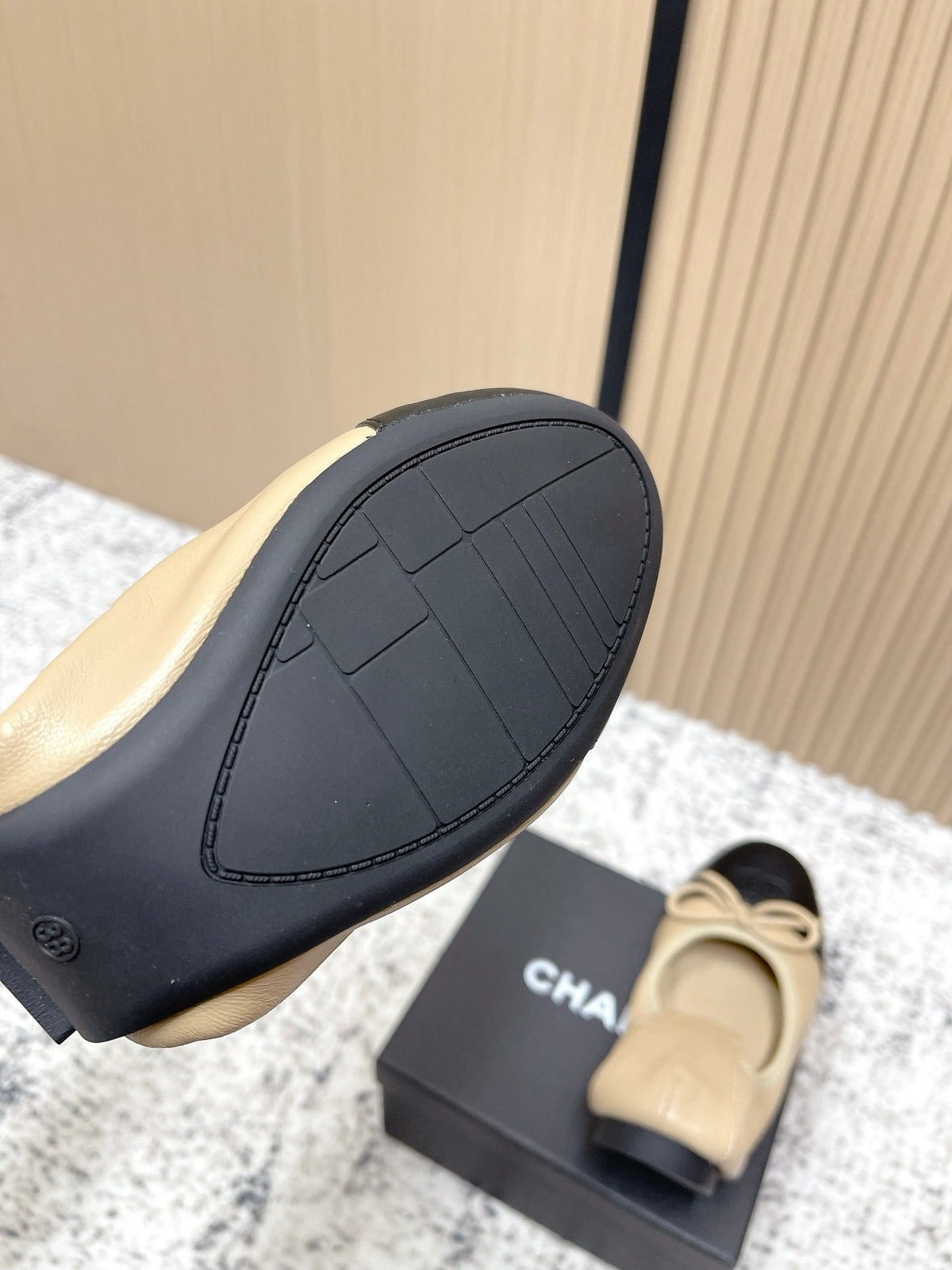 Chanel 26SS Ballet Flats Shoes Beige in Lambskin 591391