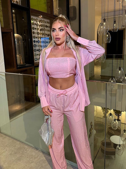 Jessamine Three-piece Suit In Pink