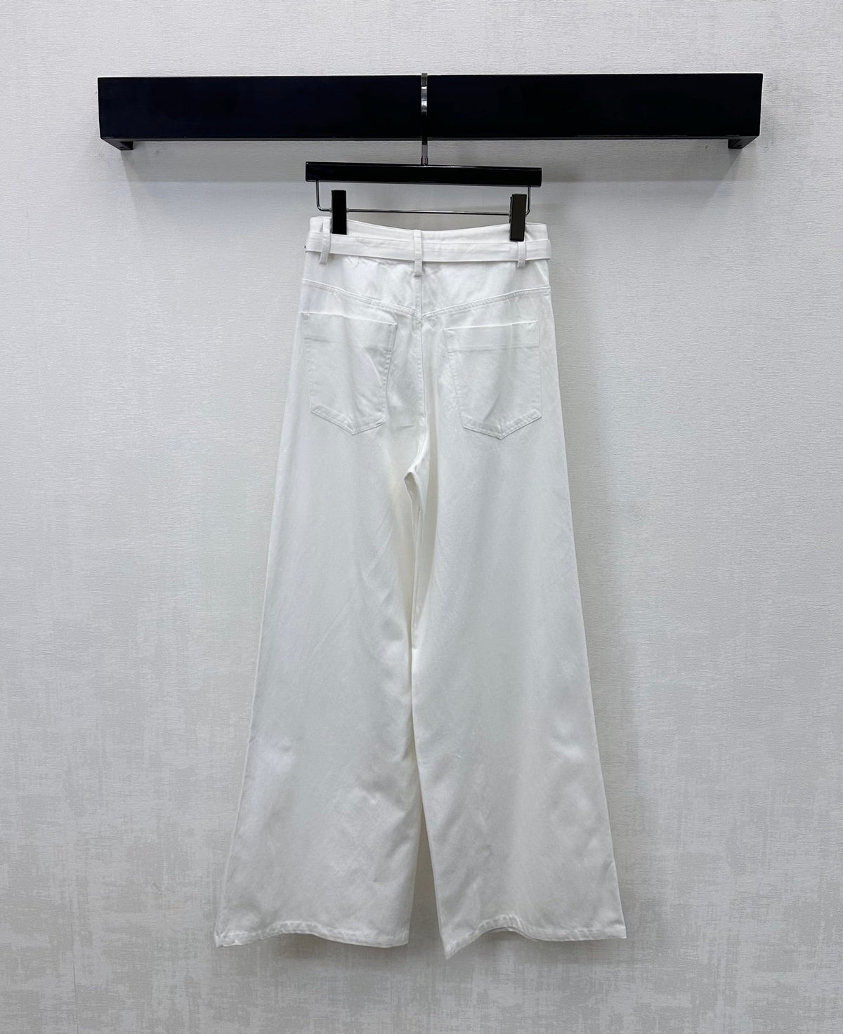 CC Wide-Leg Trousers White Cotton Lyocell 350198