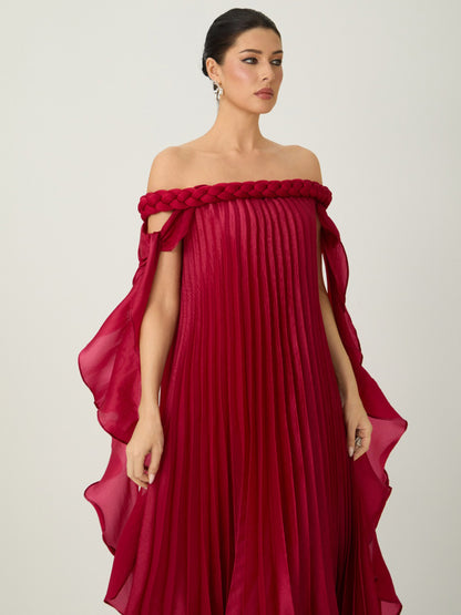 Rosalie Off-Shoulder Braided Maxi Dress