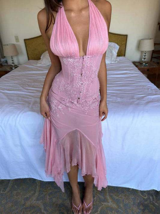 Brooklyn Beaded Tulle Maxi Skirt Two-Piece Set