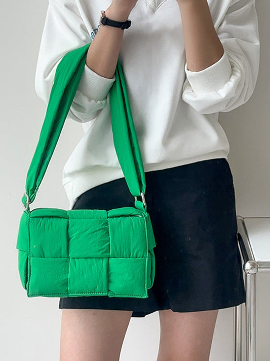 Adjustable Split-Joint Padded Woven Crossbody Bags