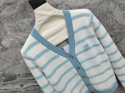 CC 25 Long Sleeve Striped Cardigan Tencel 283779