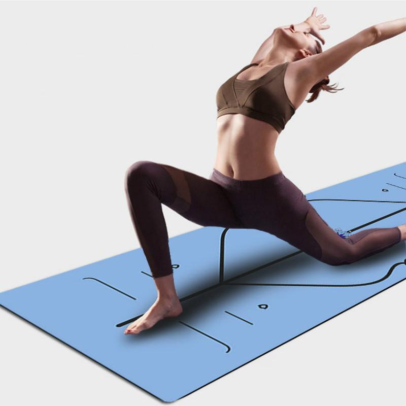 Yoga Position Line Towel Anti-Slip Suede Fitness Towel Thickened Sweat-Absorbent Beginner Machine Wash Portable Yoga Mat