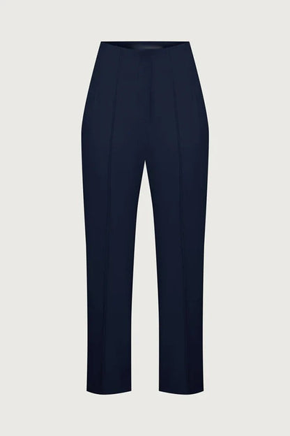Exquisite and Fashionable High Waist Pocketed Straight Leg Pencil Pants