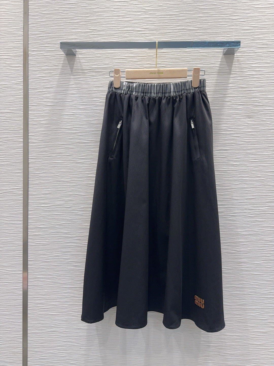 Miu SS26 Set Vest Midi Skirt Black Cotton Polyester 351262