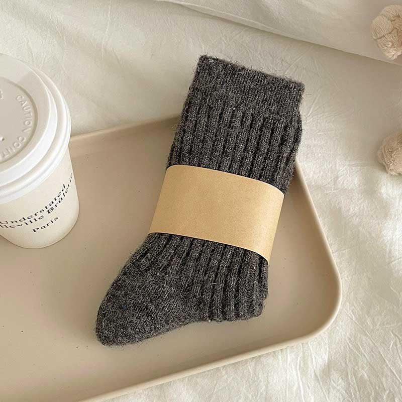 Simple Wool Thicken Warm Crew Socks