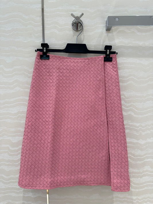BV Skirt in Pink Lambskin