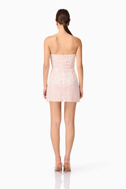 Kiki Strapless Mini Dress In Pink