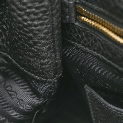 Vitello Daino Tote Black