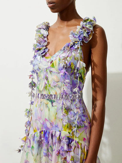 Talia Floral Tie-Up Swimsuit Set